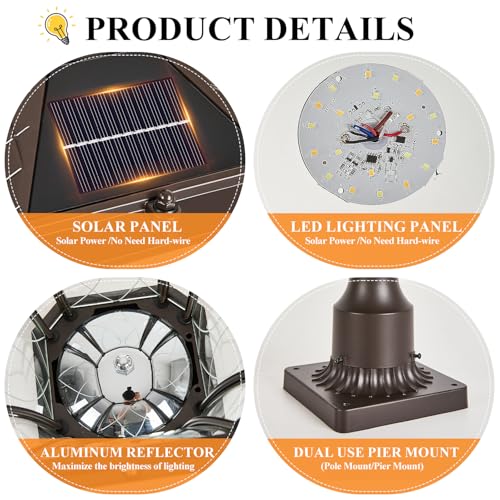 Dusk to Dawn Solar Outdoor Post Lights