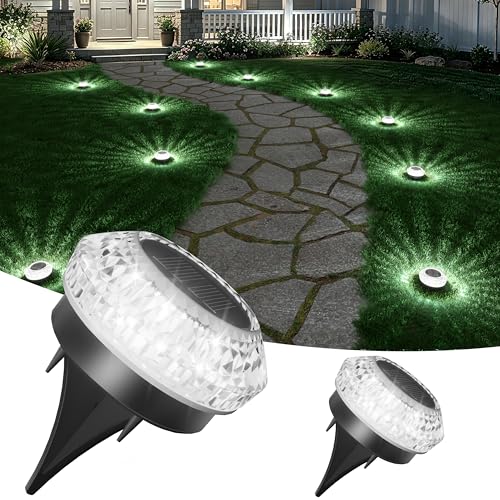 Mini Solar Ground Lights Outdoor (2 Count)