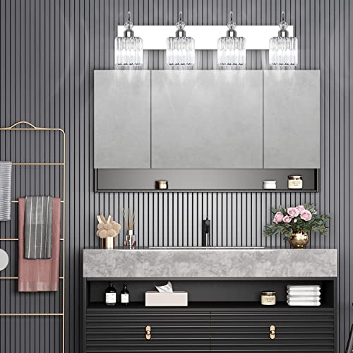 Chrome Crystal Vanity Light 4