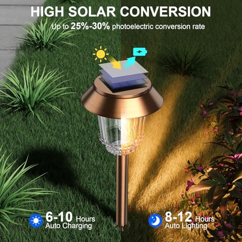 Solar Pathway Lights Outdoor (6 Count)