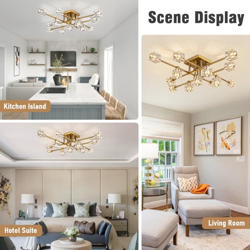 Modern Ceiling Light Fixture with 13
