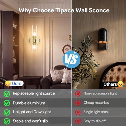 Gold Wall Sconces Set of Two (2 Count)