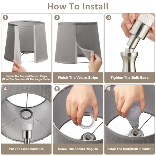 Modern Touch Lamps for Nightstand (2 Count)