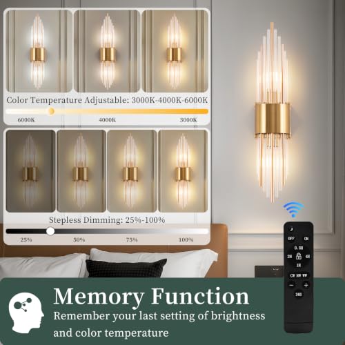 Battery Operated Crystal Wall Sconce