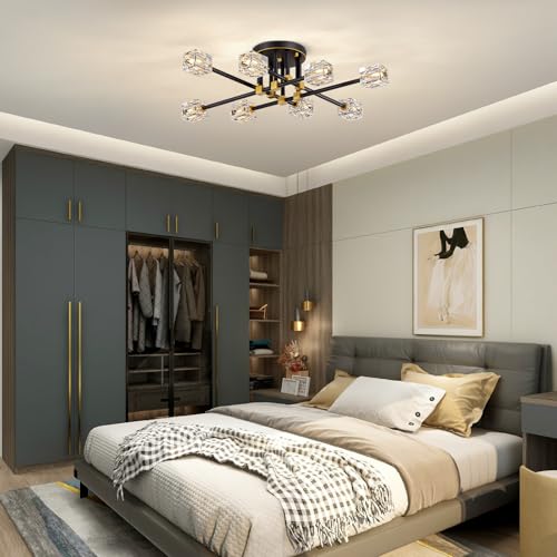 Modern Sputnik Ceiling Light Fixture with 8 Light