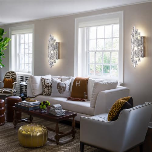 Crystal Chrome Wall Sconces (35.274 Ounce)
