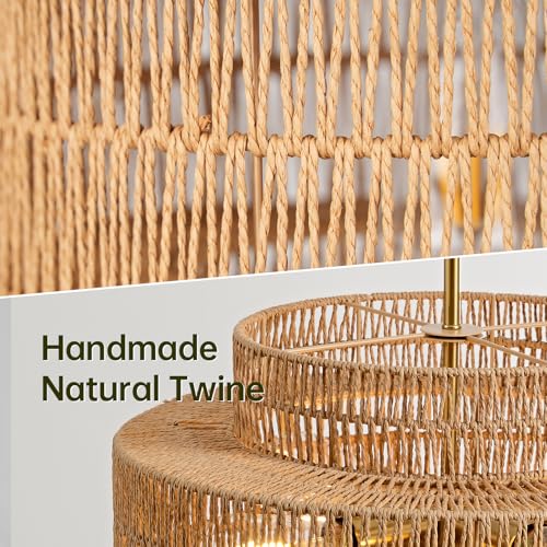 17.7" Rattan Chandelier for Dining Room