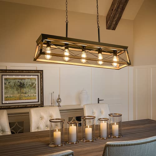 Farmhouse Rustic Wood Chandelier
