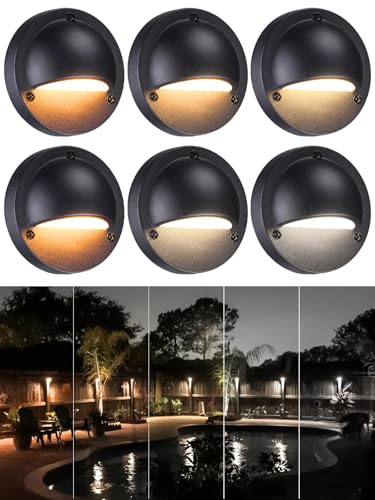 6 Pack 5CCT 3.74inch Low Voltage LED Deck Lights (6 Count)
