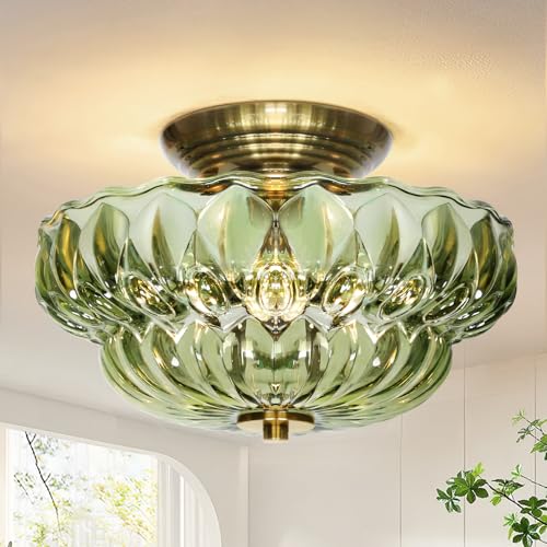 11" 3 Bulb Bright Semi Flush Mount Ceiling Light