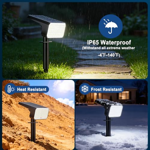 Solar Spot Lights Outdoor Waterproof IP65 (2 Count)