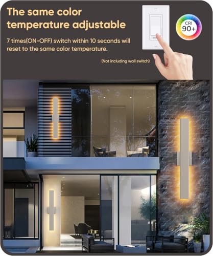 23.6" Nickel LED Outdoor Wall Light