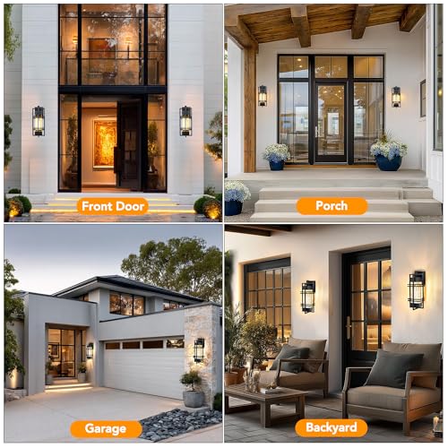 15" Outdoor Porch Light Fixtures Wall Mount (2 Count)