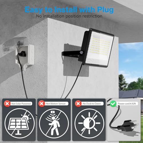 2 Pack 130W LED Flood Light Outdoor (2 Count)