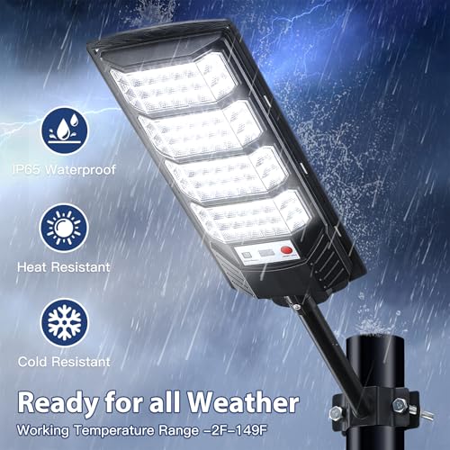 4 Pack Solar Street Lights Outdoor Waterproof (4 Count)
