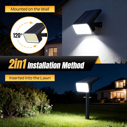Solar Spot Lights Outdoor Waterproof (4 Count)