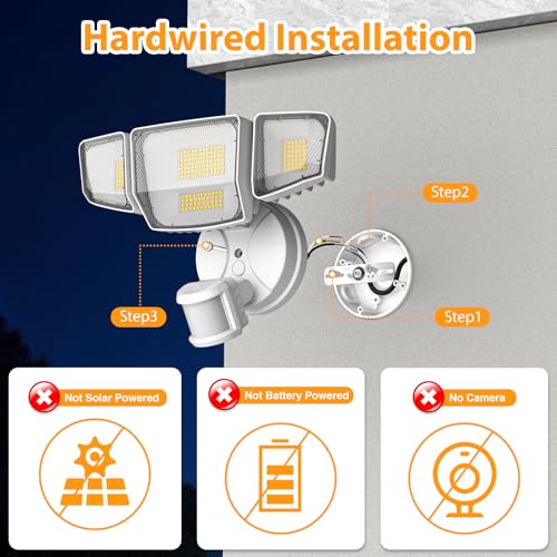 90W 10000LM LED Security Lights Motion Sensor Outdoor Lights