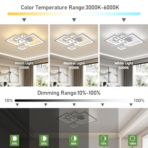 Modern Chrome Led Ceiling Light 3