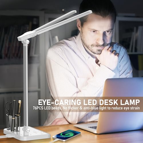 LED Desk Lamp for Home Office Desk Light Table Lamp 50 Lighting Modes Timer