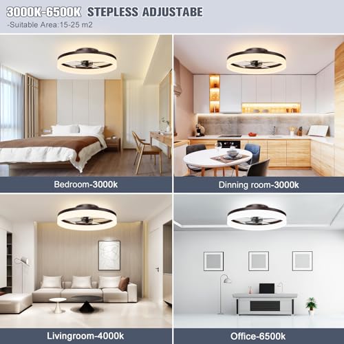 Low Profile Ceiling Fans with Lights and Remote