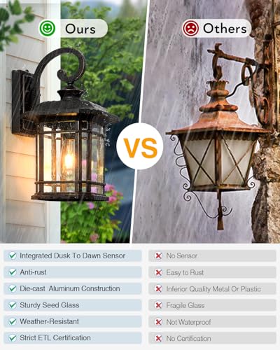 16.7" Large Bronze Porch Lights