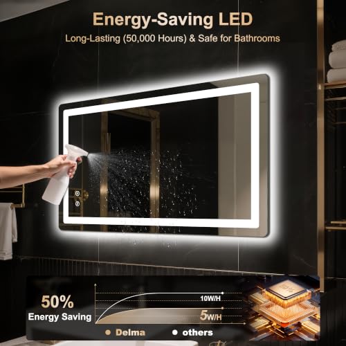 24x40 LED Bathroom Vanity Mirror with Lights