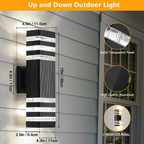 Up and Down Outdoor Lights 15'' Exterior Wall Lights (4 Count)
