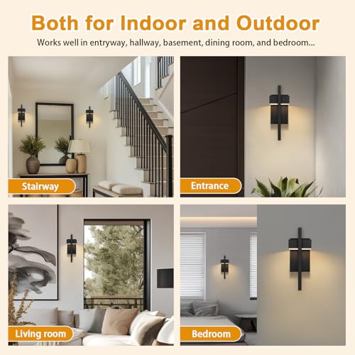 Outdoor Wall Lights Modern Exterior Lighting Fixtures (2 Count)