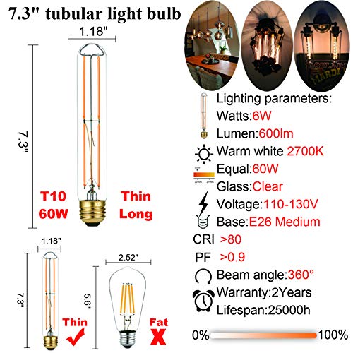 T10 E26 Led Bulb (6 Count)