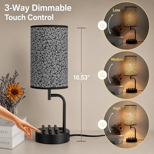 Touch Control USB Table Lamp with USB C