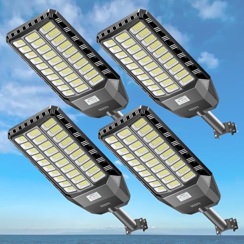 9000W Solar Lights Outdoor with Motion Sensor & Dusk to Dawn (4 Count)