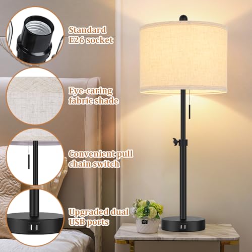 Adjustable Table Lamps for Bedroom Set of 2 (2 Count)