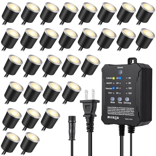 Dimmable LED Deck Lights with Timer and Photocell Sensor and Protecting Shell φ32mm
