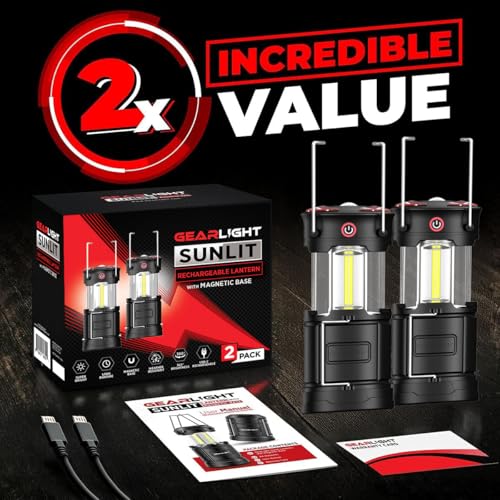 Rechargeable Camping Lantern (2 Count)