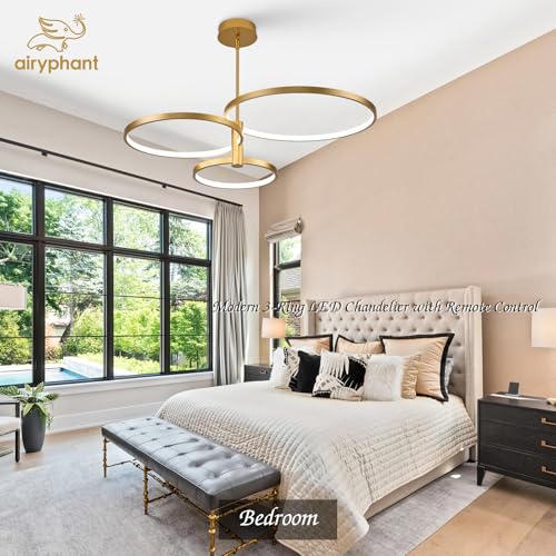 LED Ring Chandelier Modern Gold Chandellier for Dining Room 3 (3 Count)