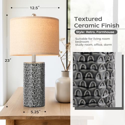 23" Modern Ceramic Table Lamp Set of 2 (2 Count)