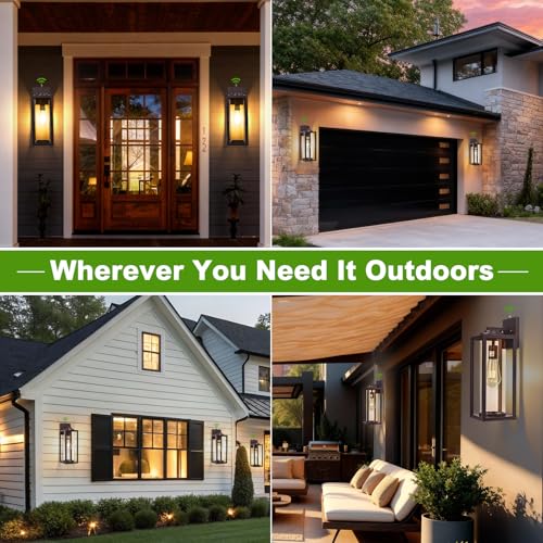 Large Dusk to Dawn Outdoor Wall Lights (2 Count)