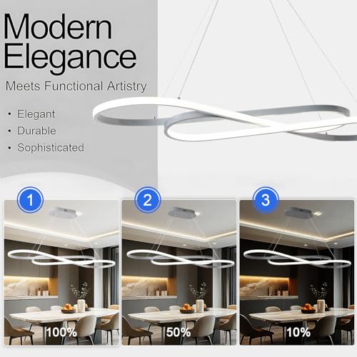 Dimmable Adjustable LED Pendant Chandelier 3000K