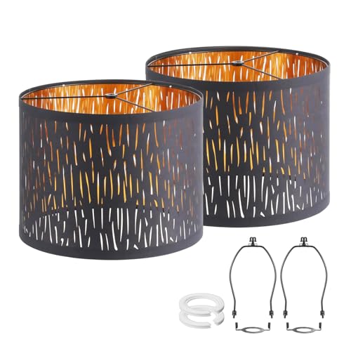 Black Lamp Shades For Table Lamps Set of 2 (2 Count)