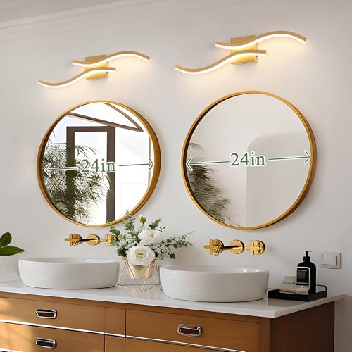2 Packs Gold Bathroom Vanity Light Fixture