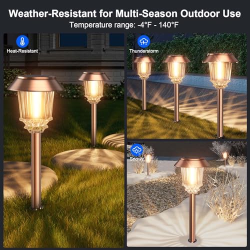 Solar Pathway Lights Outdoor (6 Count)