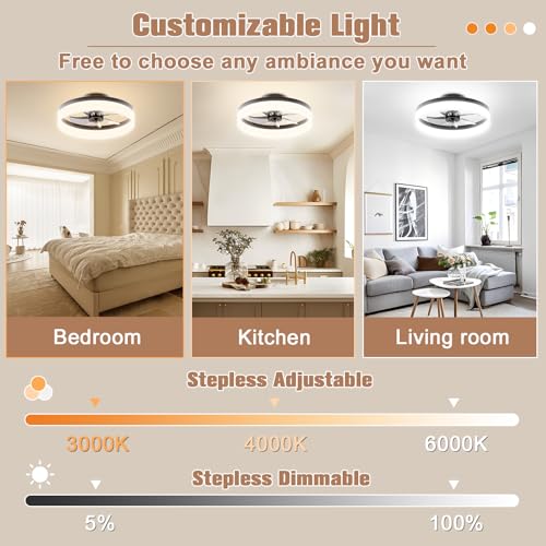 Low Profile Ceiling Fans with Lights and Remote