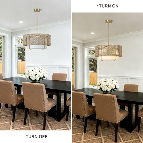 19.7" Rattan Chandelier