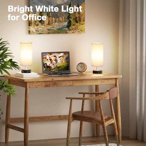 Small Table Lamps for Bedroom set of 2 (2 Count)