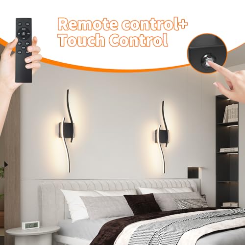 Modern Battery Operated Wall Sconce Set of 2 (2 Count)
