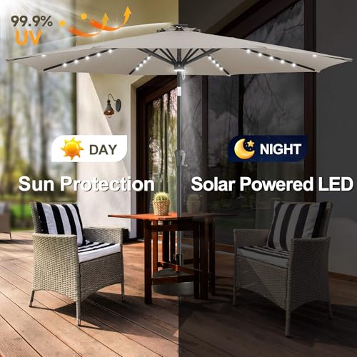 Solar Patio Umbrella with a Centre Light