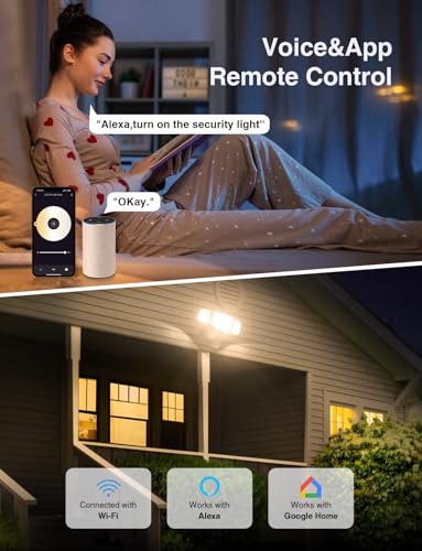 65W Smart Outdoor Security Lights with Motion Sensor (White)