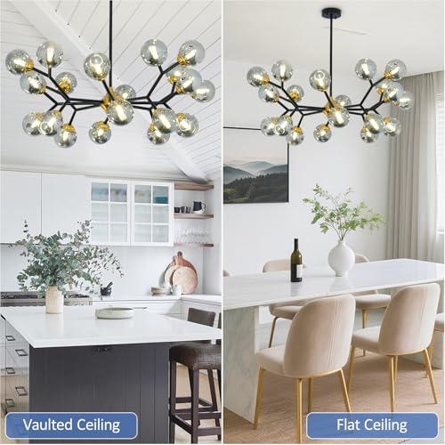 Glass Globe Sputnik Chandelier