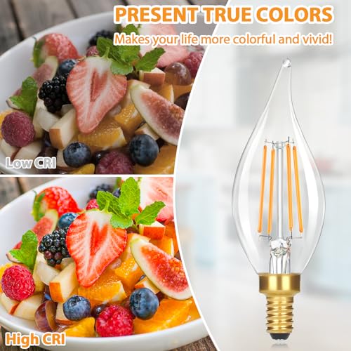 E12 LED Candelabra Bulbs 60 watt Equivalent (12 Count)
