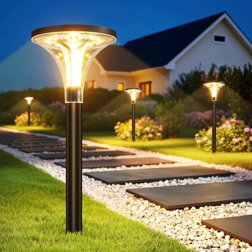 29" Tall Solar Pathway Lights Outdoor Waterproof (4 Count)